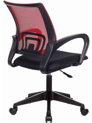 Кресло компьютерное Бюрократ CH-695NLT черный/красный вид сзади