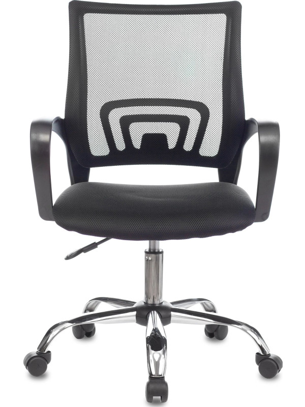 Кресло компьютерное Бюрократ CH-695NLTSL черный вид спереди