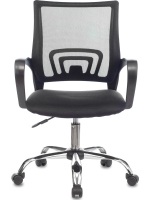 Кресло компьютерное Бюрократ CH-695NLTSL черный вид спереди