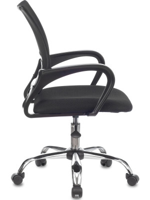 Кресло компьютерное Бюрократ CH-695NLTSL черный вид сбоку