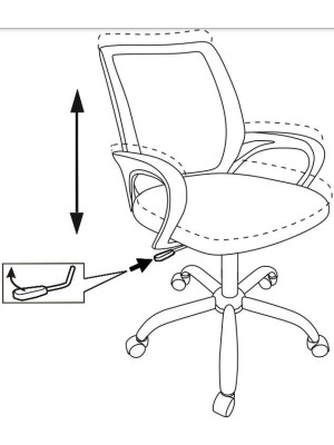 Кресло компьютерное Бюрократ CH-695NLTSL черный схема