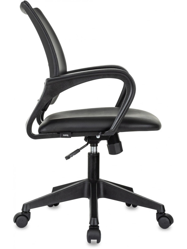 Кресло компьютерное Бюрократ CH-695N черный (экокожа) вид сбоку