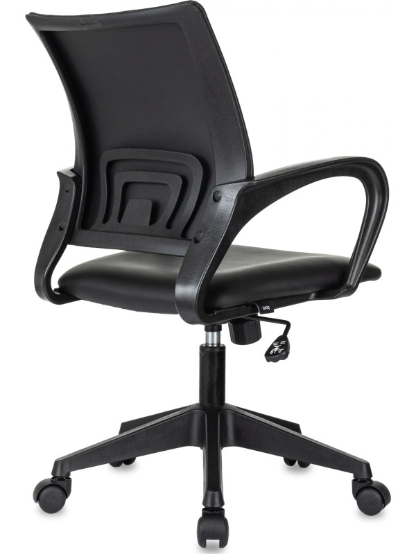 Кресло компьютерное Бюрократ CH-695N черный (экокожа) вид сзади
