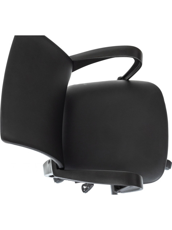 Кресло компьютерное Бюрократ CH-695N черный (экокожа) вид сверху