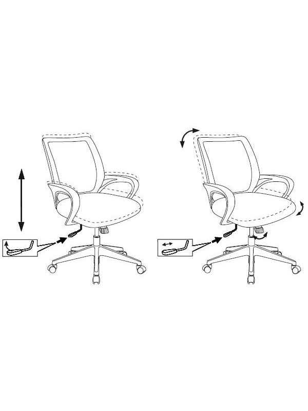 Кресло компьютерное Бюрократ CH-695N черный (экокожа) схема