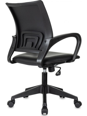 Кресло компьютерное Бюрократ CH-695N черный (экокожа) вид сзади
