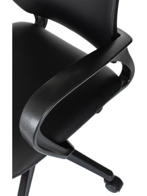 Кресло компьютерное Бюрократ CH-695N черный (экокожа) подлокотники