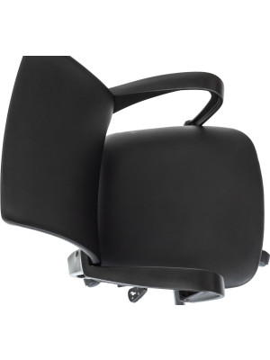 Кресло компьютерное Бюрократ CH-695N черный (экокожа) вид сверху