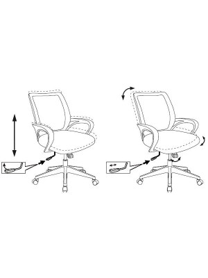 Кресло компьютерное Бюрократ CH-695N черный (экокожа) схема