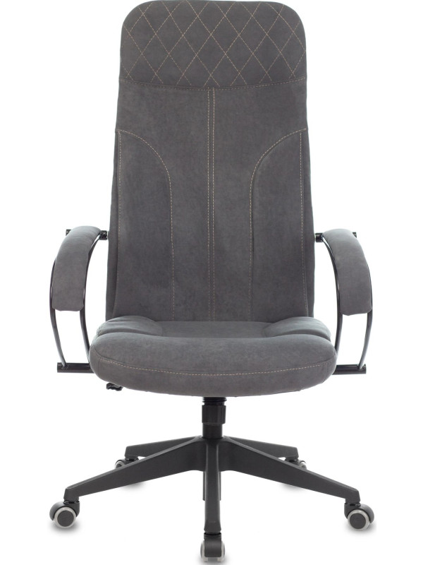 Кресло компьютерное Бюрократ CH-608Fabric темно-серый вид спереди