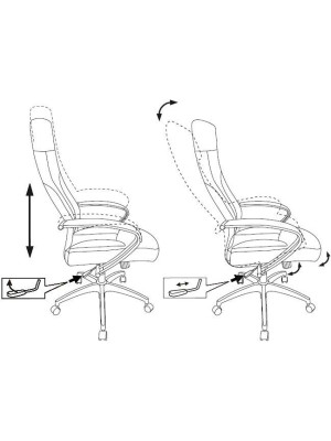 Кресло компьютерное Бюрократ CH-608Fabric темно-серый схема
