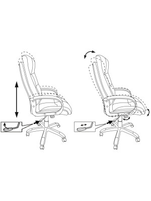 Кресло компьютерное Бюрократ CH-824 черный схема