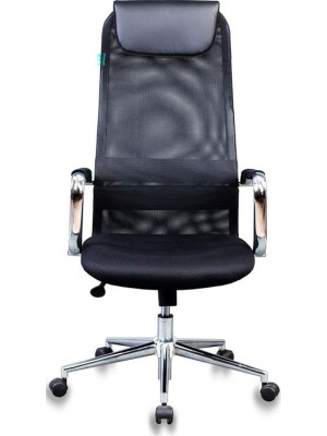 Кресло компьютерное Бюрократ KB-9N черный вид спереди