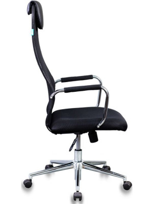 Кресло компьютерное Бюрократ KB-9N черный вид сбоку