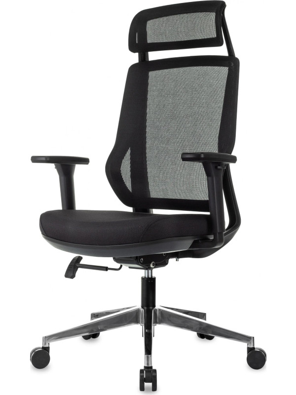 Кресло компьютерное Бюрократ MC-412N-H черный вид слева