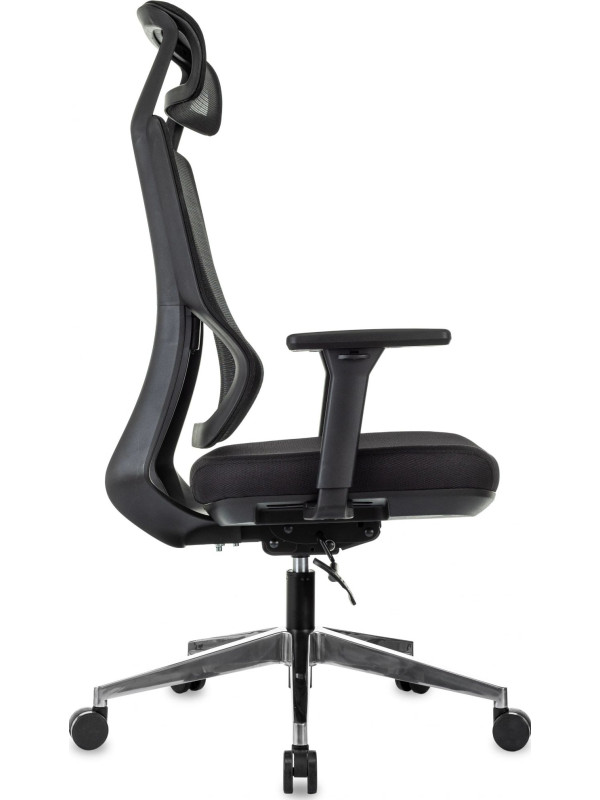 Кресло компьютерное Бюрократ MC-412N-H черный вид сбоку