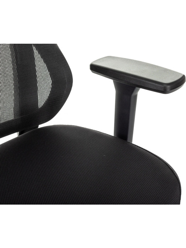 Кресло компьютерное Бюрократ MC-412N-H черный подлокотники вид сверху