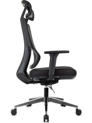 Кресло компьютерное Бюрократ MC-412N-H черный вид сбоку