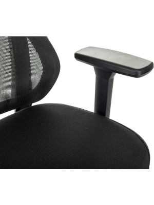 Кресло компьютерное Бюрократ MC-412N-H черный подлокотники вид сверху