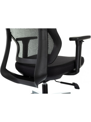 Кресло компьютерное Бюрократ MC-412N-H черный подлокотники вид сзади