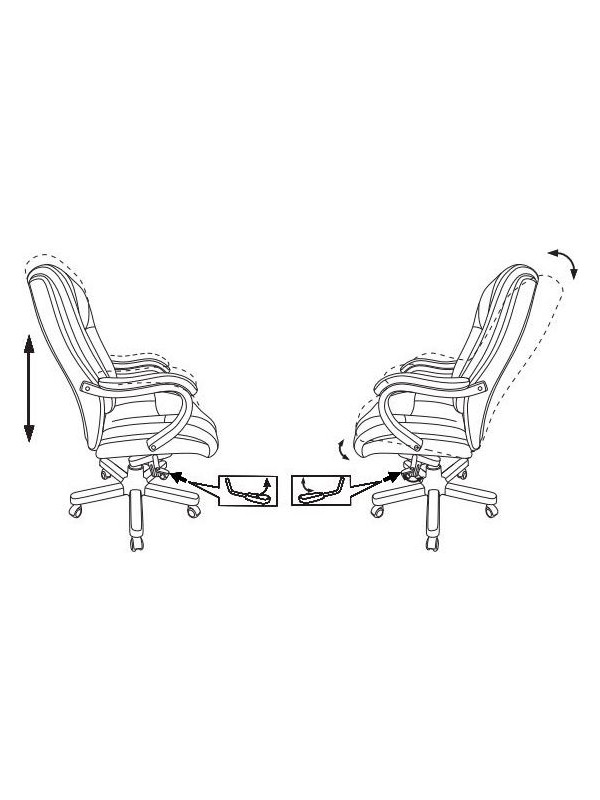 Кресло компьютерное Бюрократ T-9925WALNUT черный схема