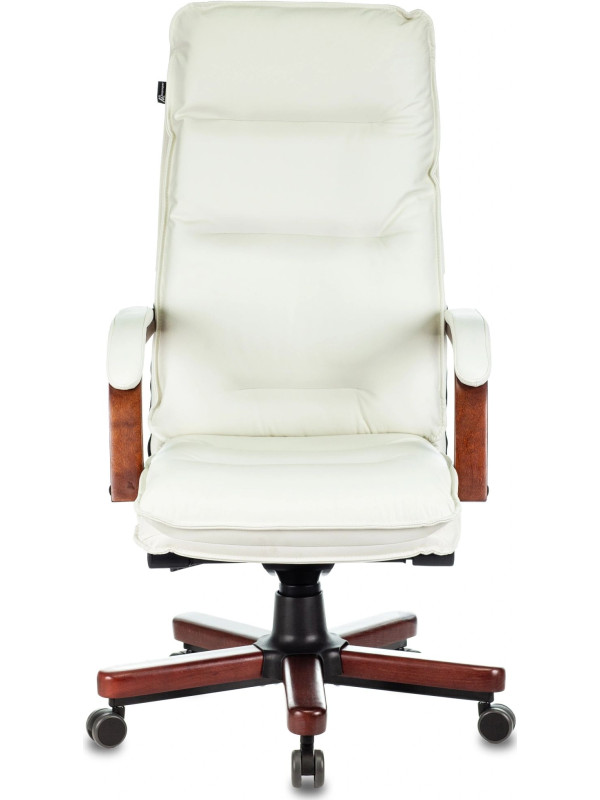 Кресло компьютерное Бюрократ T-9927WALNUT слоновая кость вид спереди