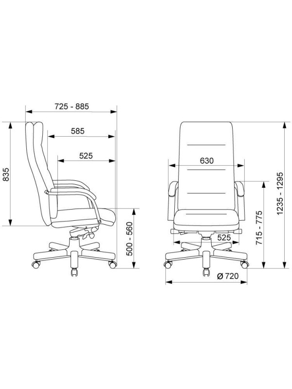 Кресло компьютерное Бюрократ T-9927WALNUT слоновая кость размеры