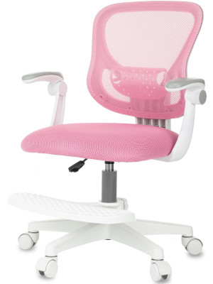 Кресло компьютерное Бюрократ BUROKIDS 3 розовый вид сбоку слева