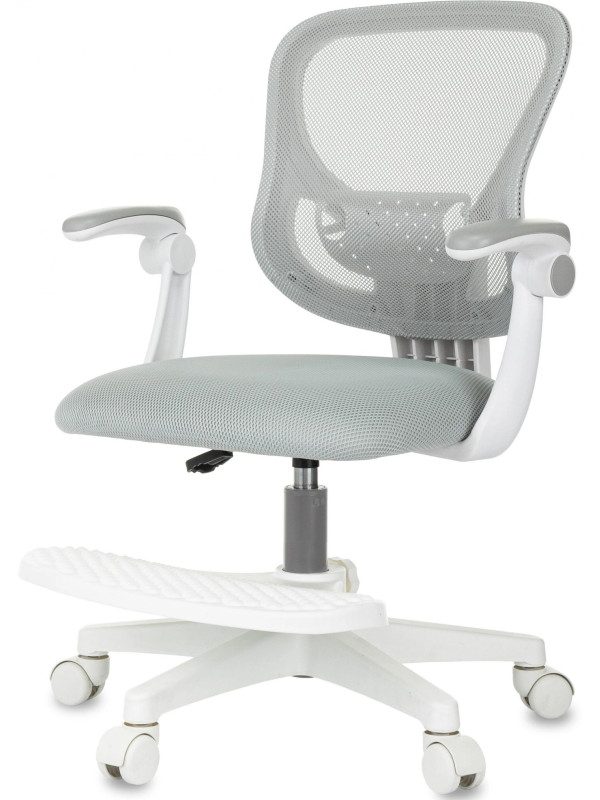 Кресло компьютерное Бюрократ BUROKIDS 3 серый вид сбоку слева