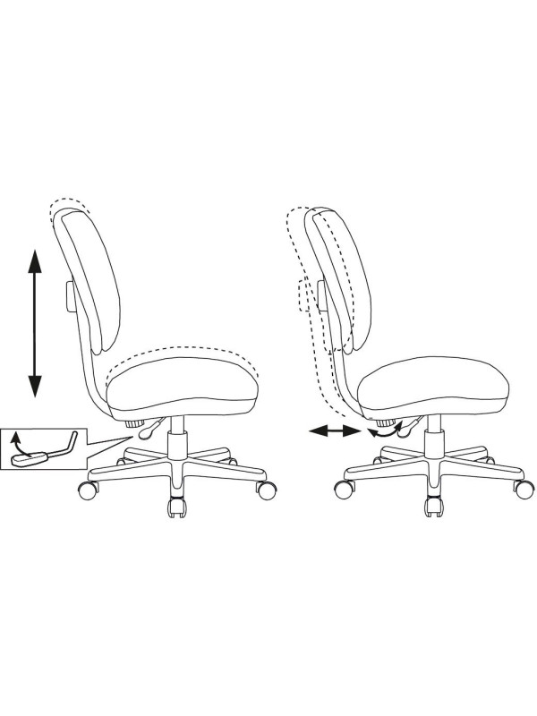 Кресло компьютерное Бюрократ CH-204NX темно-синий космонавт схемы