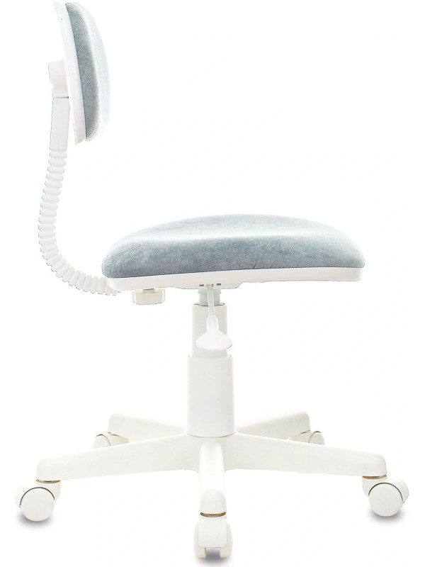 Кресло компьютерное Бюрократ CH-W201NX ткань серо-голубой вид сбоку