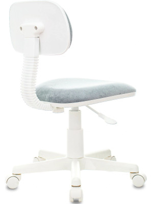 Кресло компьютерное Бюрократ CH-W201NX ткань серо-голубой вид сзади