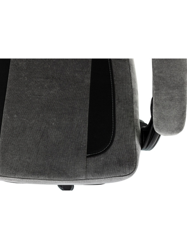 Кресло геймерское Бюрократ Knight Custom/F серый/черный вид сбоку подставка для ног сиденье