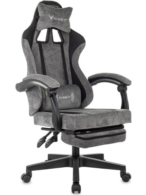 Кресло геймерское Бюрократ Knight Custom/F серый/черный