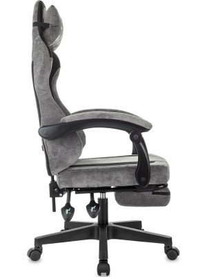 Кресло геймерское Бюрократ Knight Custom/F серый/черный вид сбоку