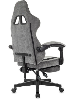 Кресло геймерское Бюрократ Knight Custom/F серый/черный вид сзади
