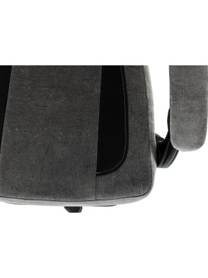 Кресло геймерское Бюрократ Knight Custom/F серый/черный вид сбоку подставка для ног сиденье