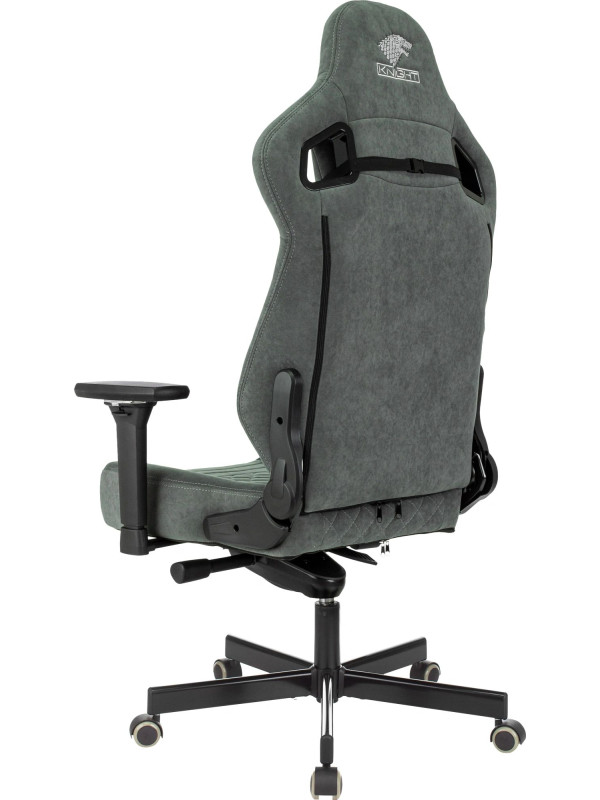 Кресло геймерское Бюрократ Knight Hunter серый вид сзади слева