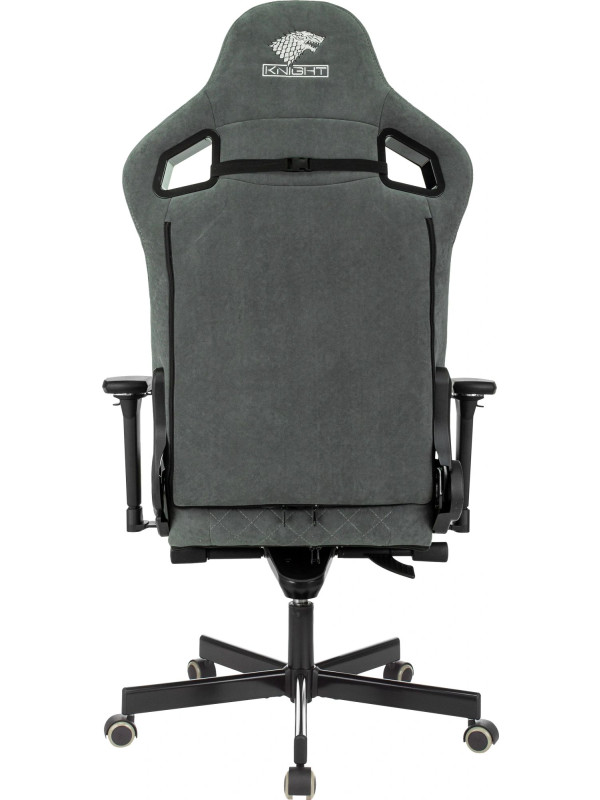 Кресло геймерское Бюрократ Knight Hunter серый вид сзади