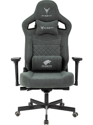 Кресло геймерское Бюрократ Knight Hunter серый вид спереди