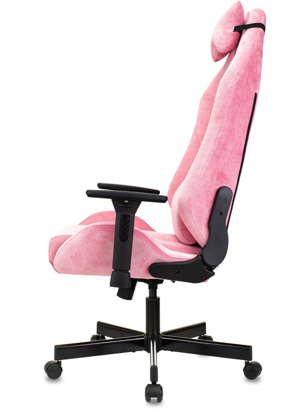 Кресло геймерское Бюрократ Knight N1 Fabric розовый вид сбоку 2.0