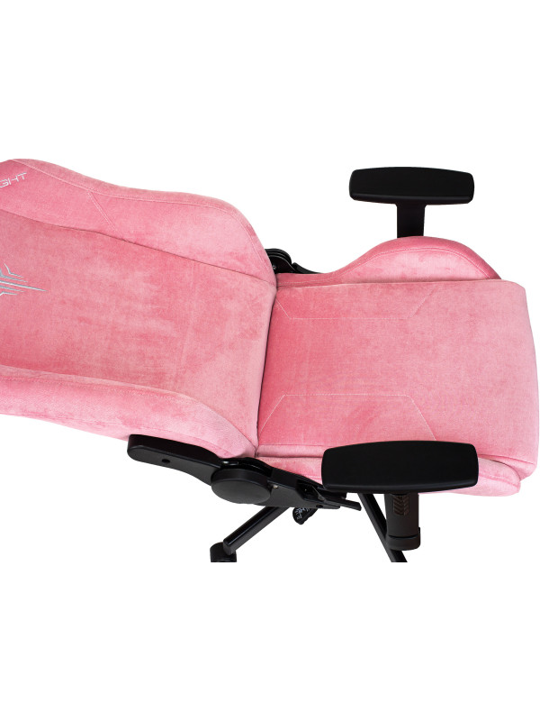 Кресло геймерское Бюрократ Knight N1 Fabric розовый сиденье