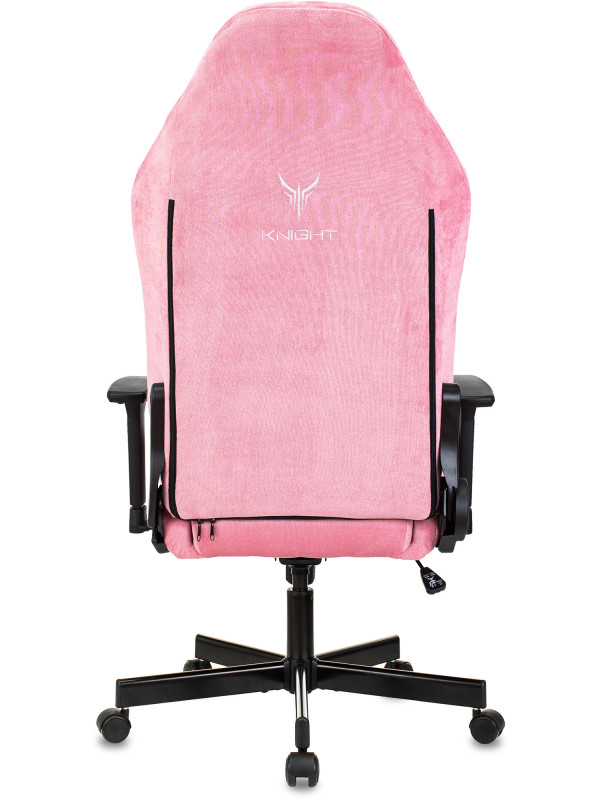 Кресло геймерское Бюрократ Knight N1 Fabric розовый вид сзади
