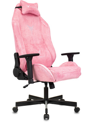 Кресло геймерское Бюрократ Knight N1 Fabric розовый