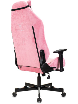 Кресло геймерское Бюрократ Knight N1 Fabric розовый вид сзади справа