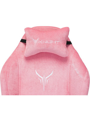 Кресло геймерское Бюрократ Knight N1 Fabric розовый подголовник