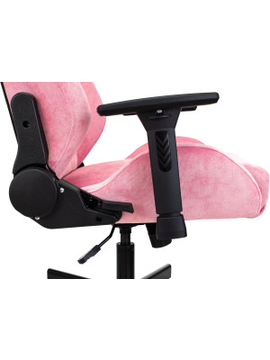 Кресло геймерское Бюрократ Knight N1 Fabric розовый подлокотник