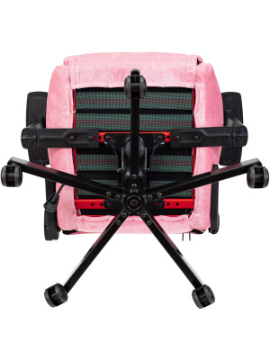 Кресло геймерское Бюрократ Knight N1 Fabric розовый вид снизу