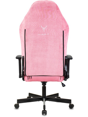 Кресло геймерское Бюрократ Knight N1 Fabric розовый вид сзади