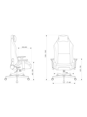 Кресло геймерское Бюрократ Knight N1 Fabric розовый размеры